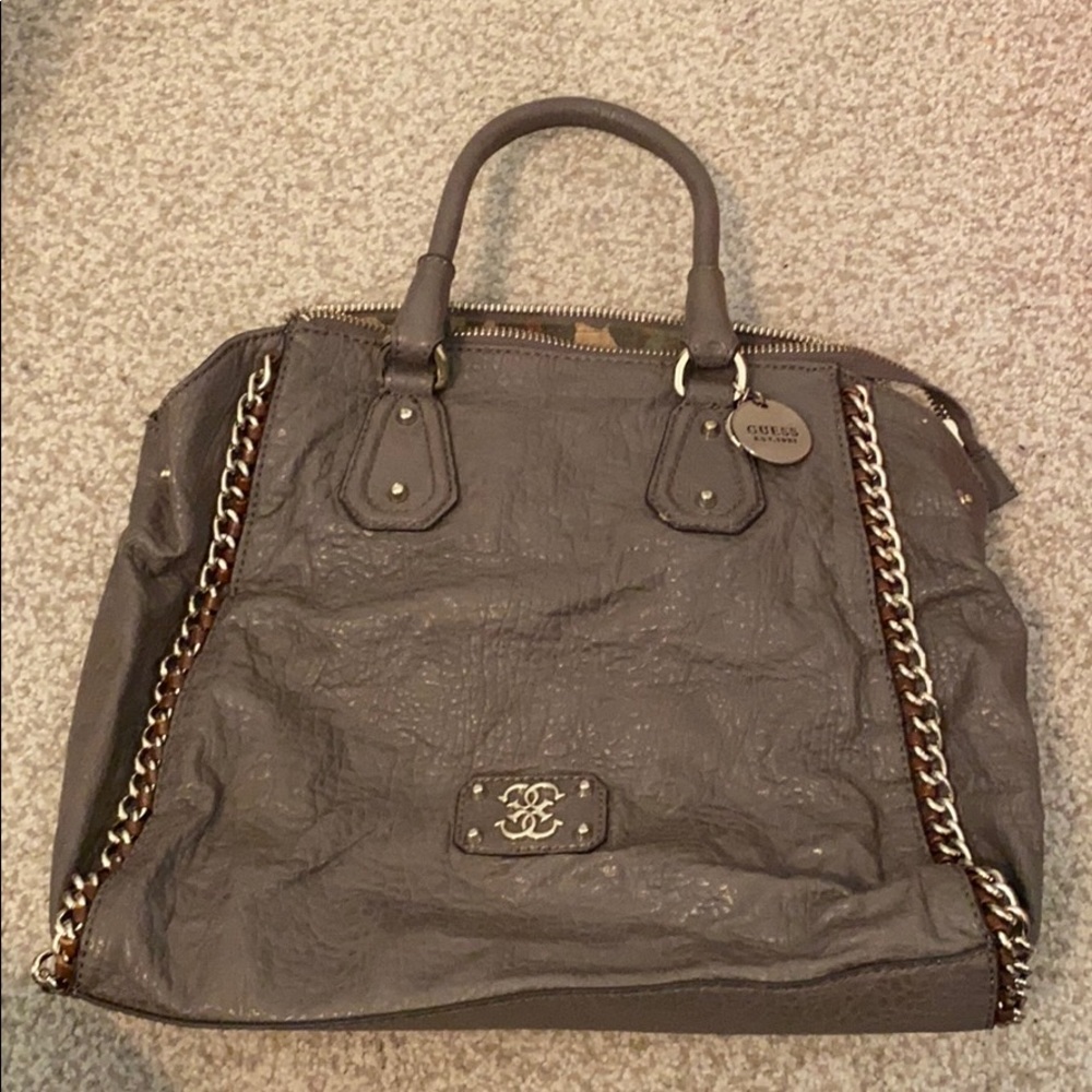 Grey soft leather Guess Purse
